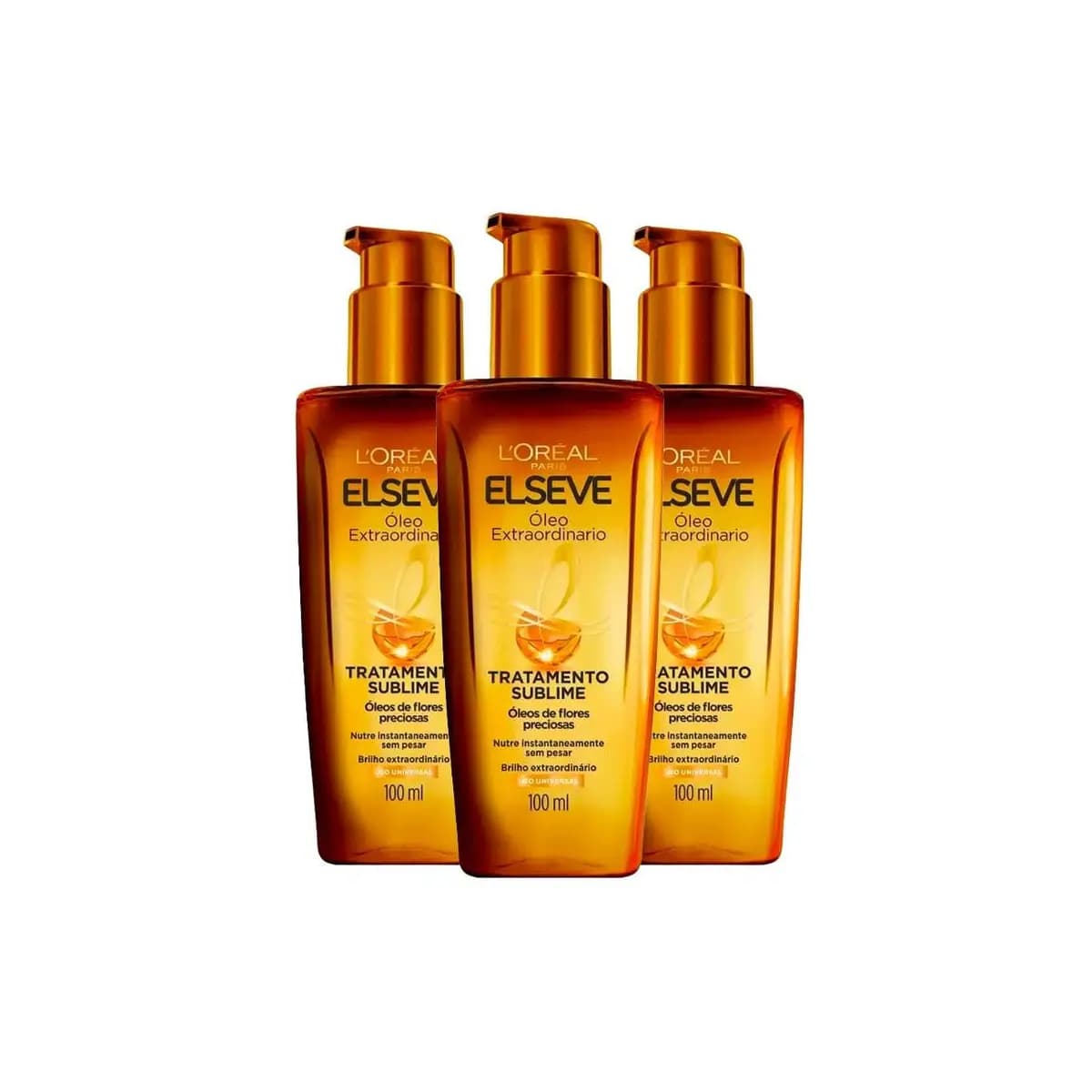 Kit 3 Óleo Capilar Elseve L'Oréal Paris Óleo Extraordinário 100ml - 3 unidades