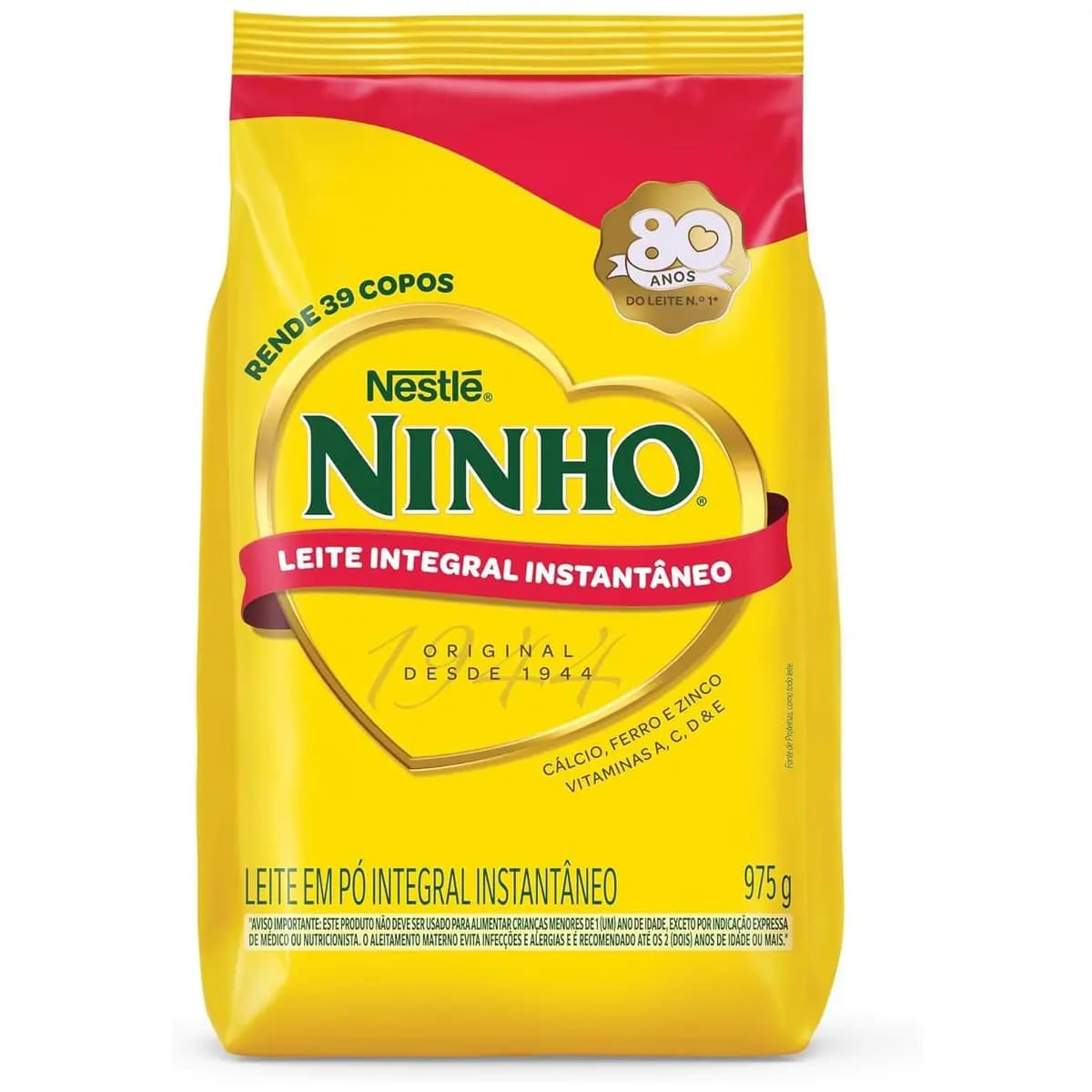 Leite em Pó Ninho Integral Instantâneo Sachê 975g