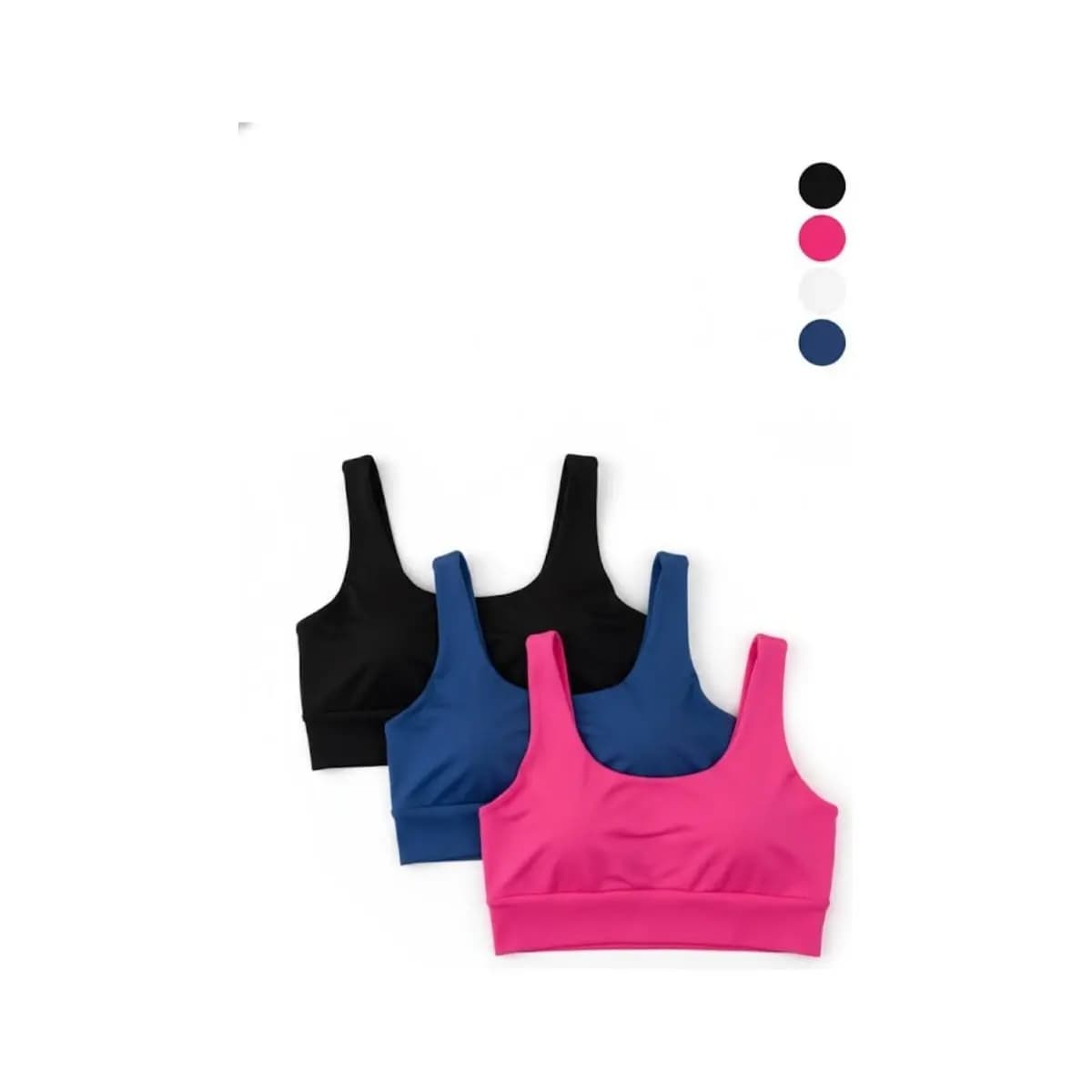 Kit 3 Tops Cropped Fitness Sem Bojo Cós Largo Treino Casual
