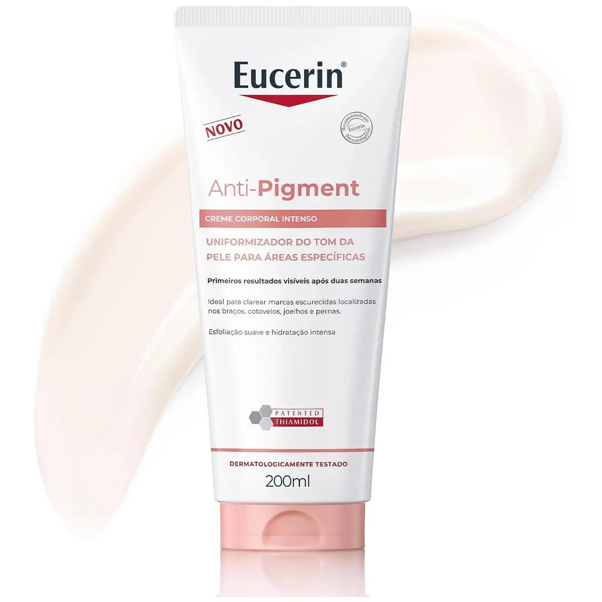 EUCERIN Creme Corporal Antimanchas Intenso 200ml, Anti-Pigment, Clareador Joelho, Coxa e Cotovelo, Thiamidol