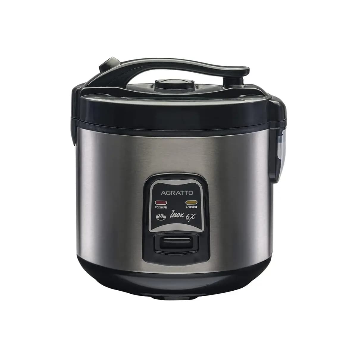 PANELA ELETRICA ARROZ INOX E VISOR VIDRO PAI6X 127V AGRATTO, Agratto, 5955, Inox