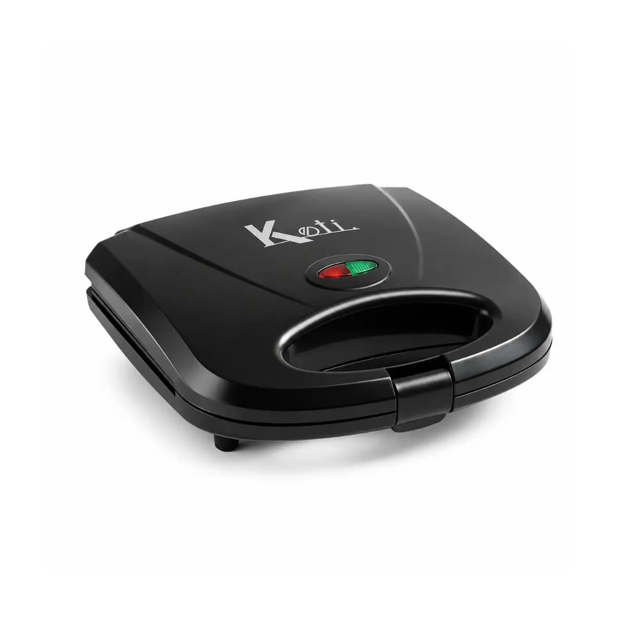 Sanduicheira Grill Elétrica 750W Antiaderente Koti Preta Faz 2 Sanduíches Rápido 110V ou 220V