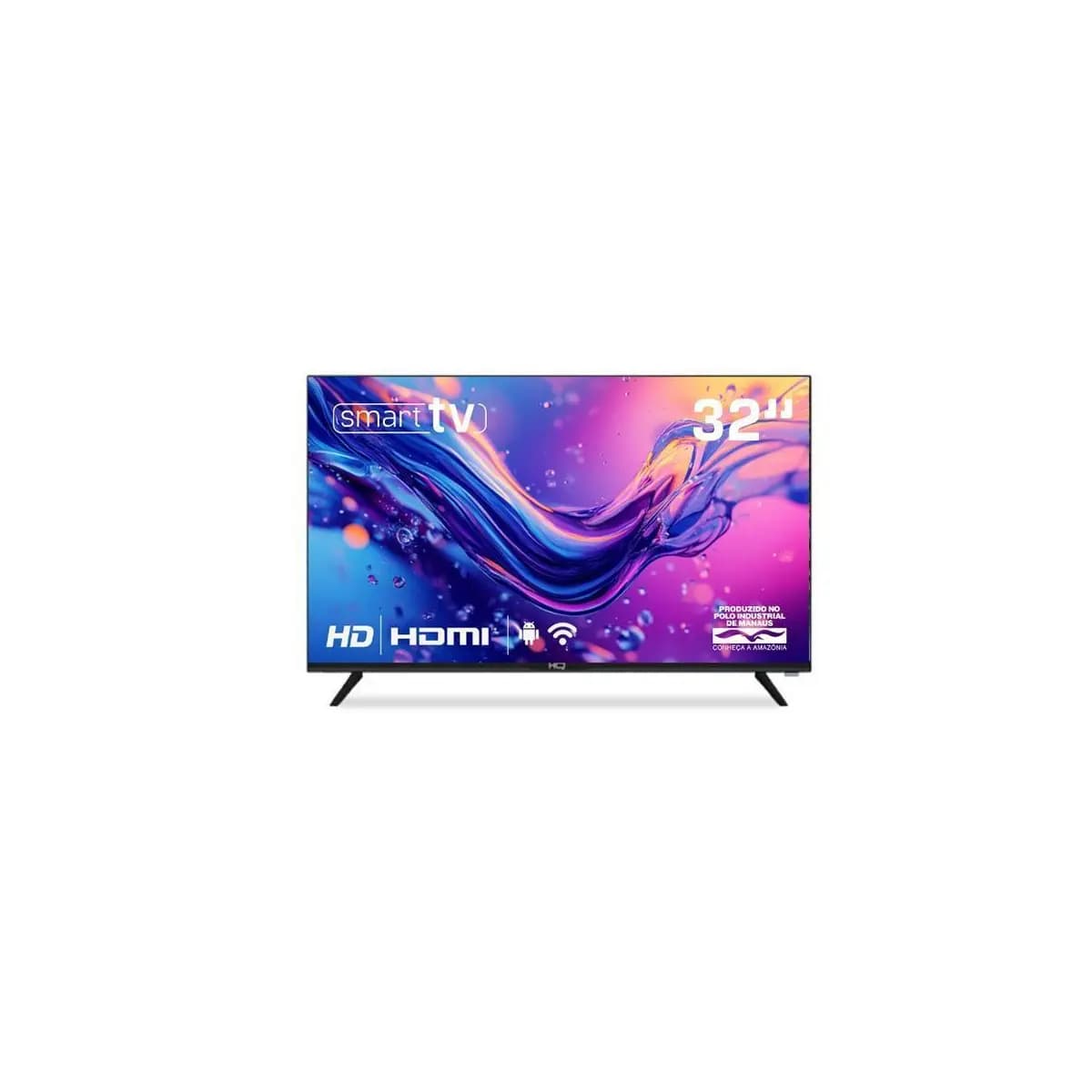 Smart TV HQ 32" HD tela sem Bordas Sistema Android Design Slim HQS32NKHM