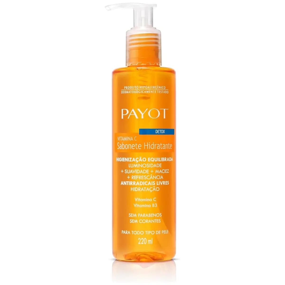 PAYOT Sabonete Liquido Detox, Vitamina C, 220 Ml