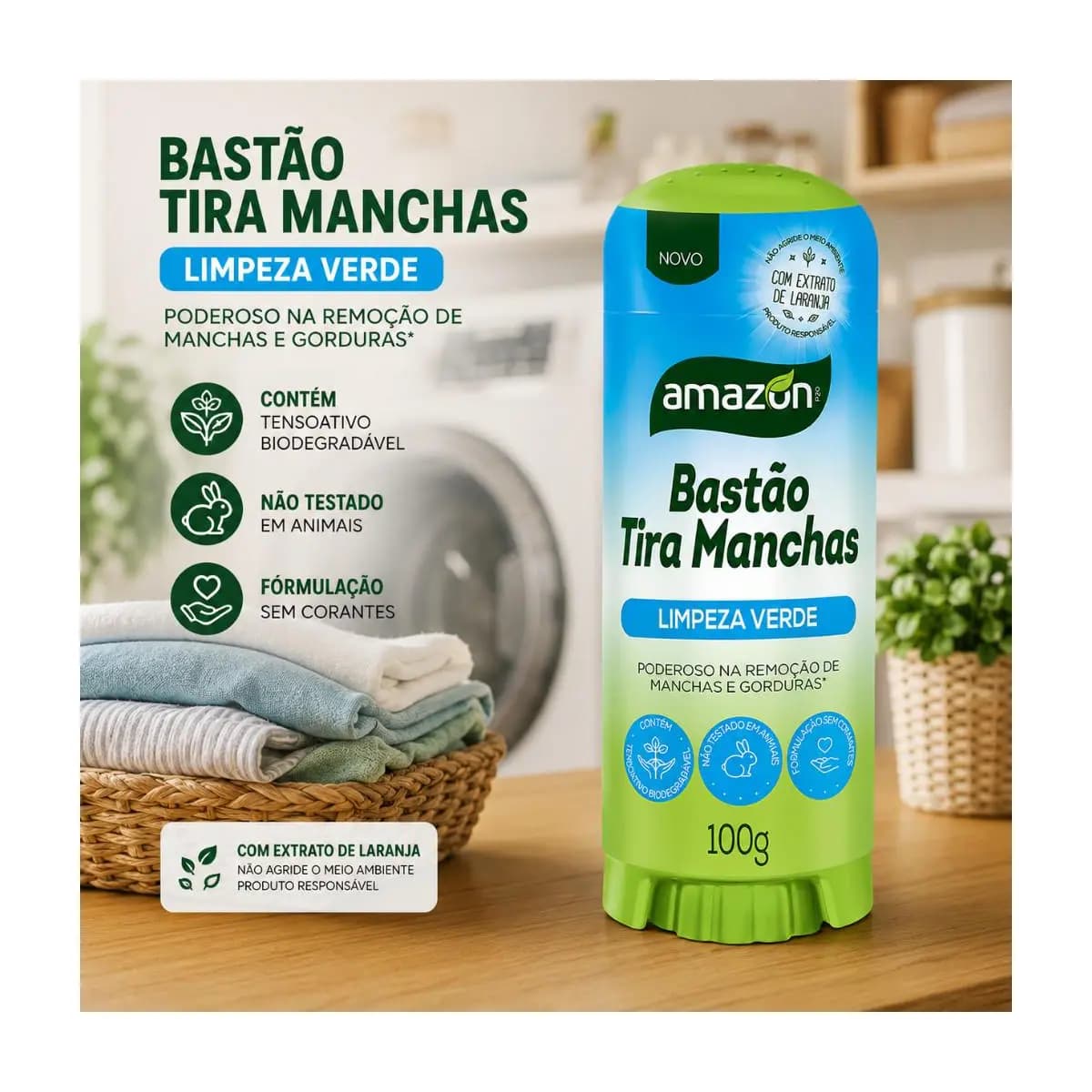 Bastão Tira Manchas Amazon - 100g