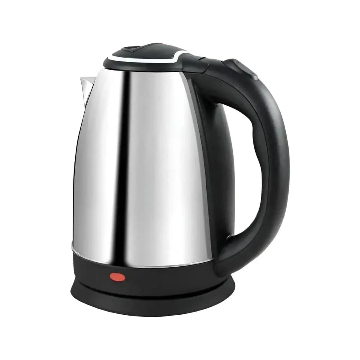 Chaleira Elétrica 220V Inox 2L Aquecimento Rápido Desligamento Automático | Desligamento Automático, Aço Inoxidável, Design Compacto, Base Giratória, Indicador Luminoso