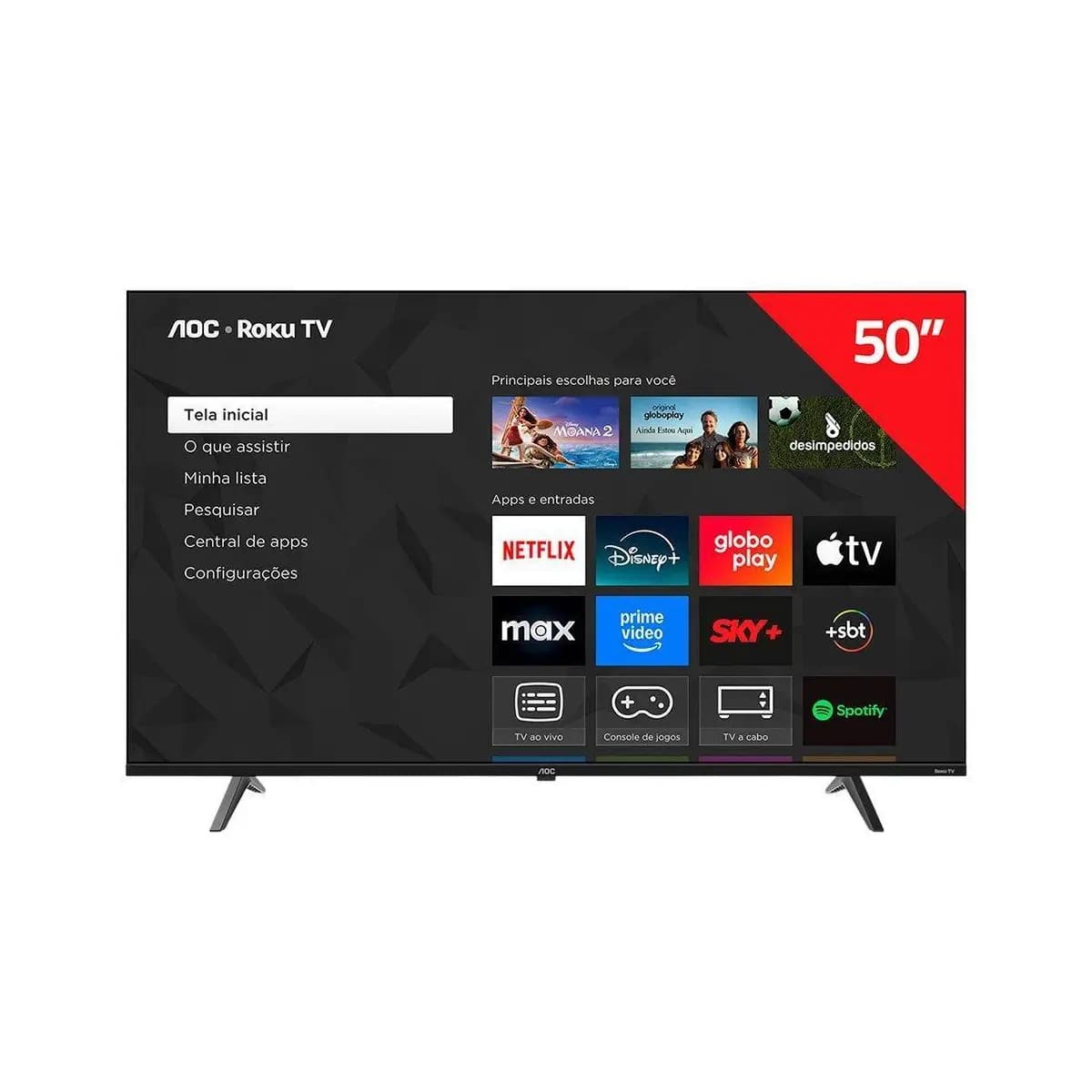 Smart TV 50" AOC 50U7045/78G 4K UHD Wi-Fi HDR10 3HDMI 1USB