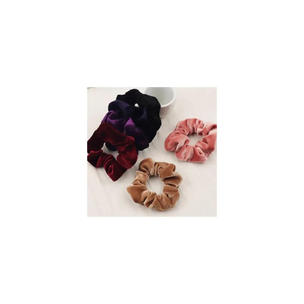 kit 12 unidades Scrunchies de Veludo elástico de cabelo-DIVERSAS CORES