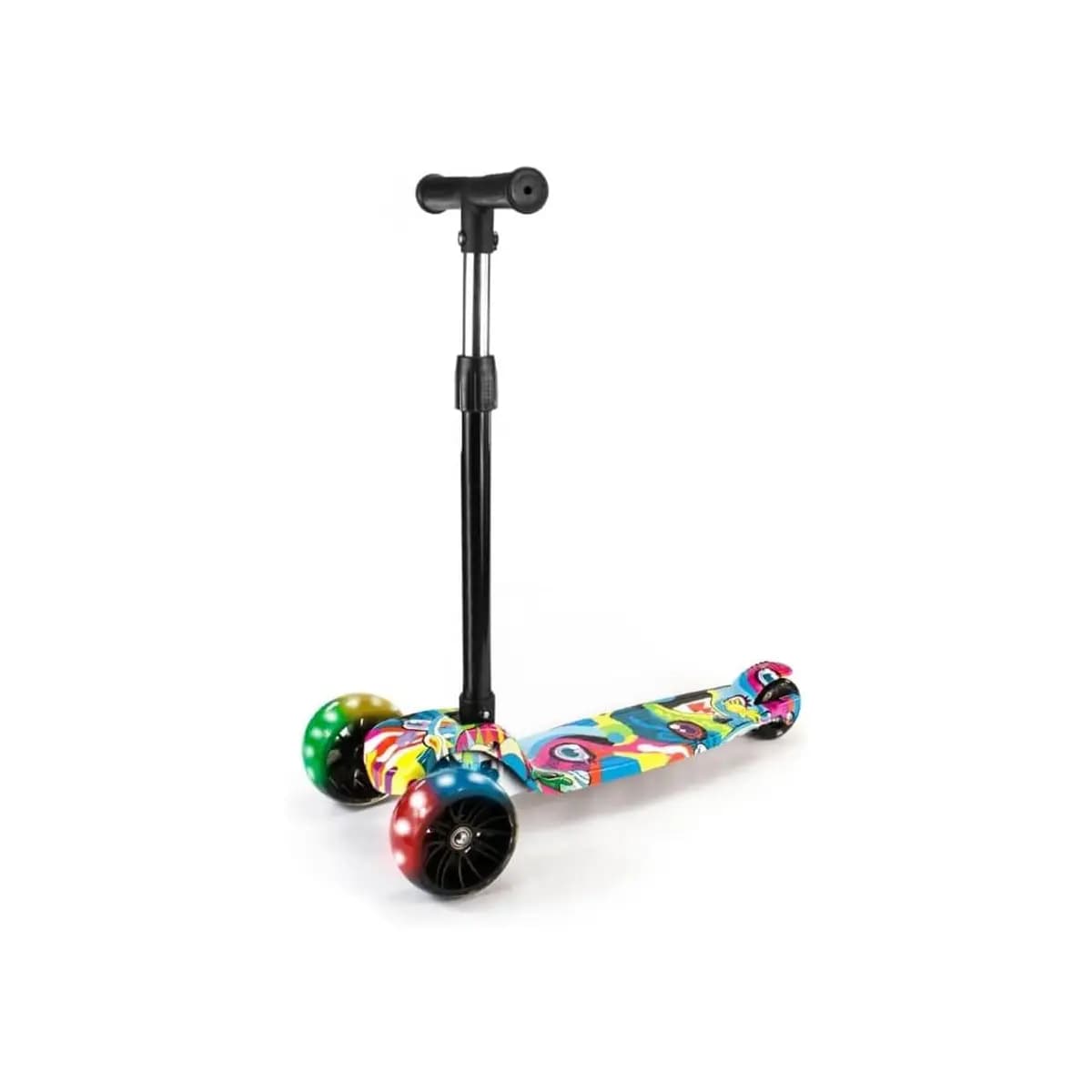 Patinete Infantil 3 Rodas Com Led Dobrável - Mega Compras