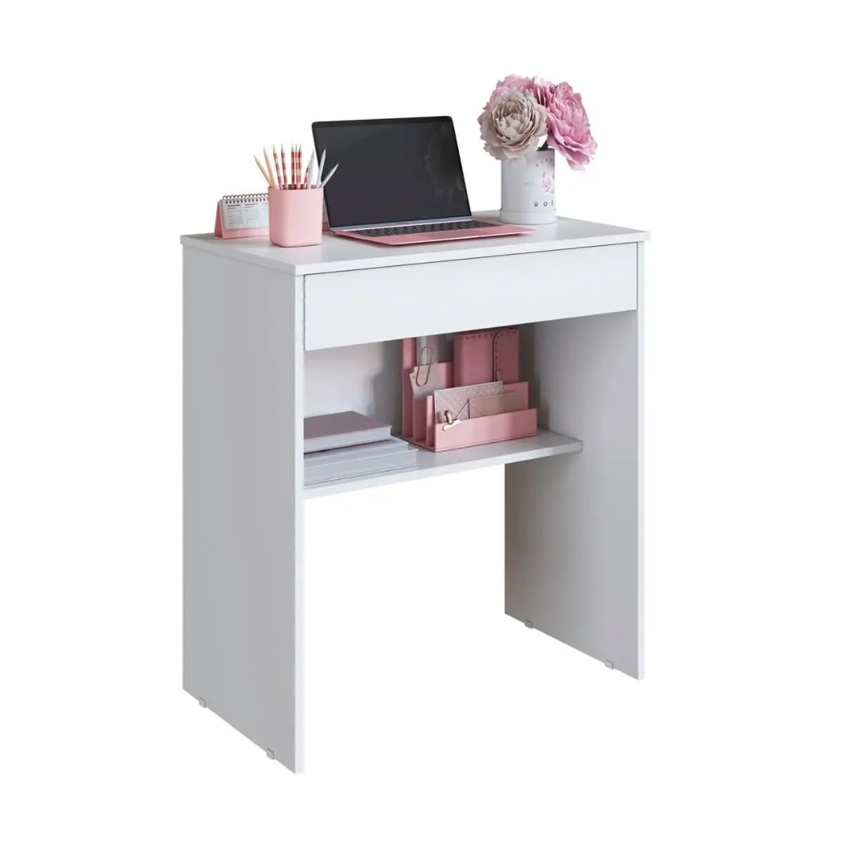 Escrivaninha Com Gaveta Computador Prateleira Quarto Home Office