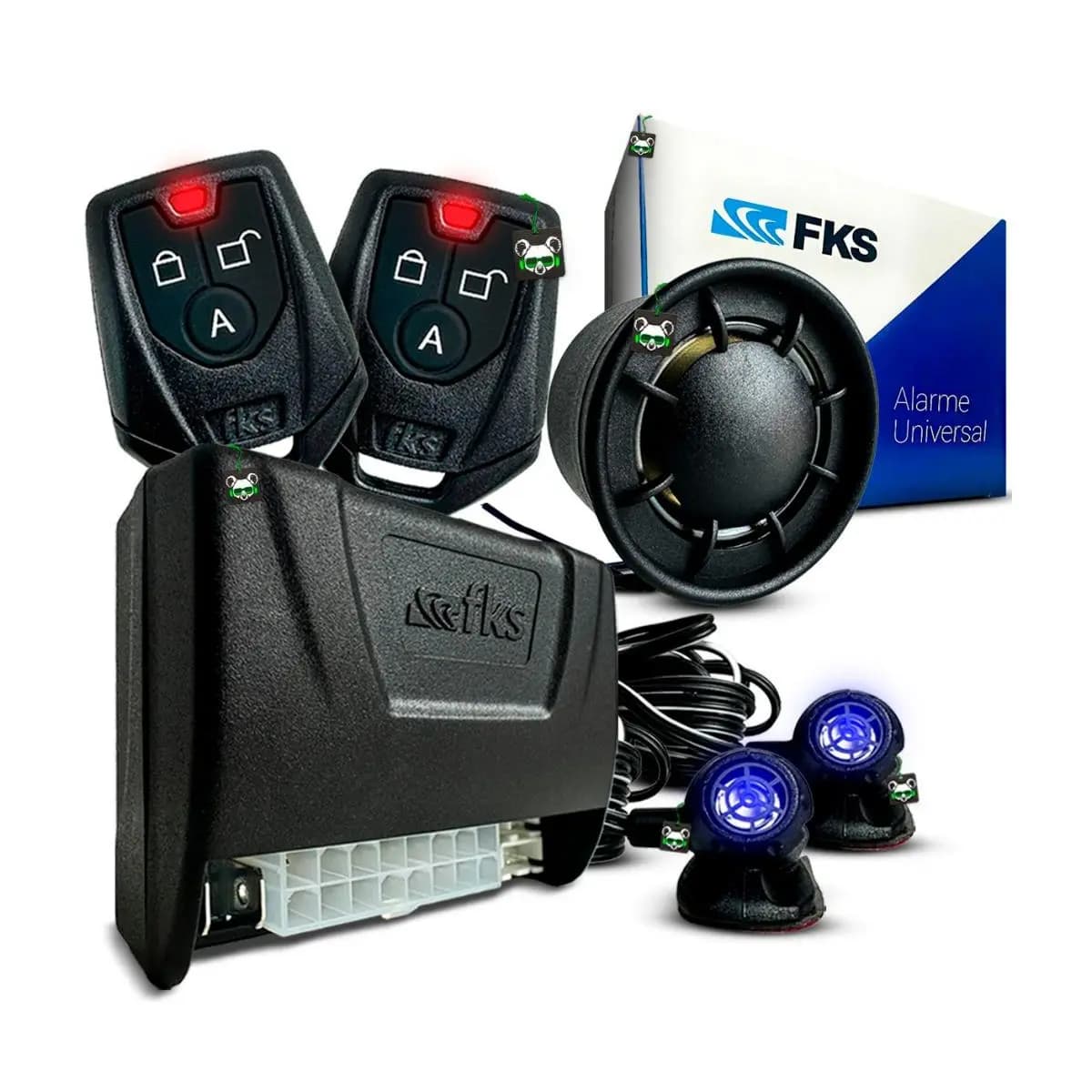 Kit Alarme Automotivo Universal Bloqueio FK902 CB Controle Sensor Presença Antifurto Trava 12V FKS