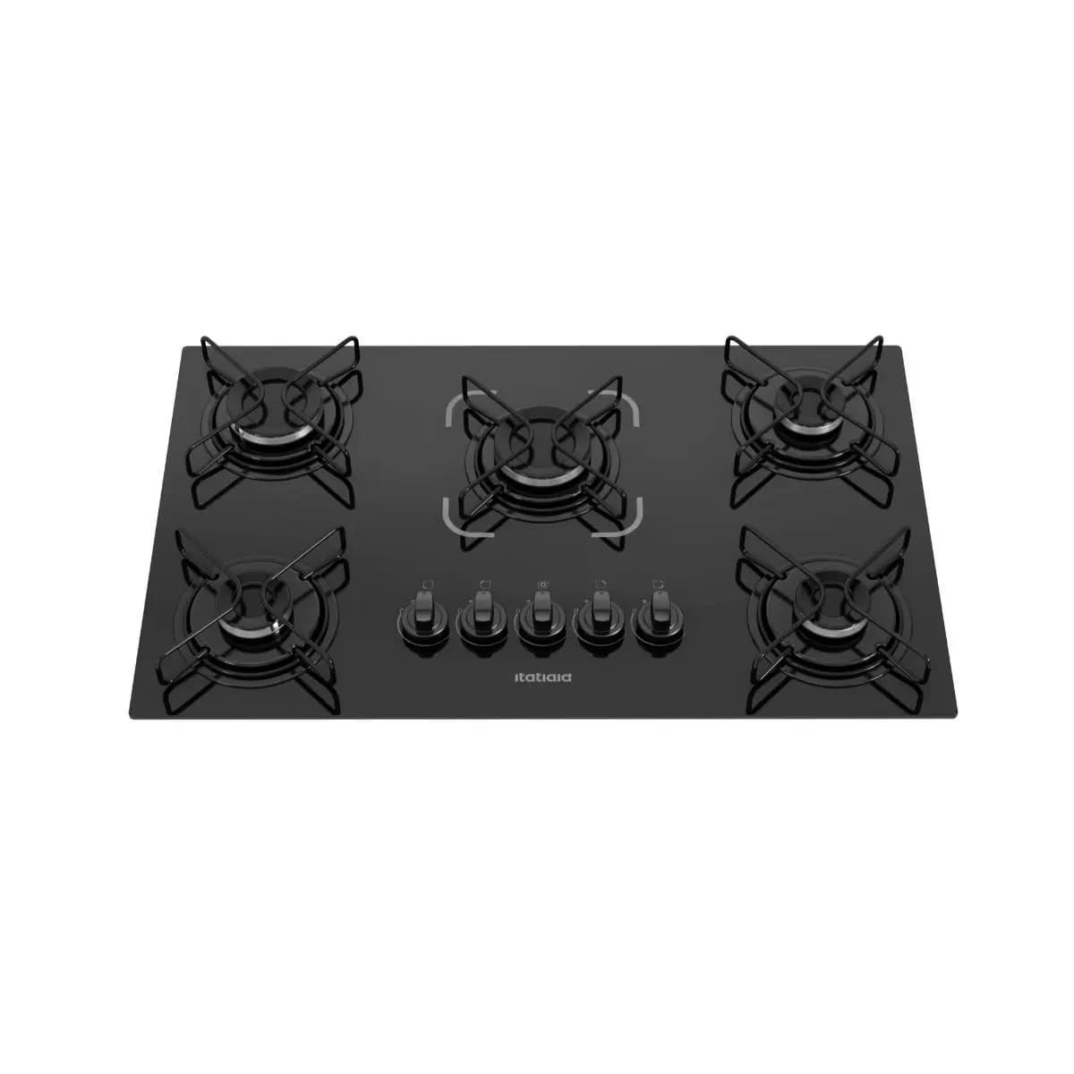 Cooktop Itatiaia Essencial 5 Bocas Preto – Bivolt 127V/220V com Acendimento Automático