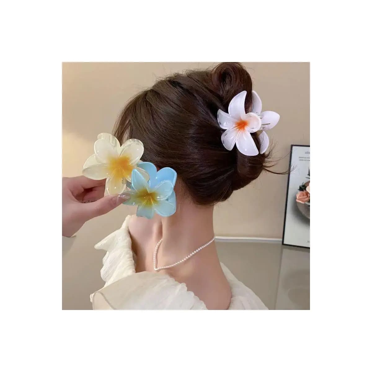 Kits 12 Peças Grampos piranha De Cabelo Flor De Feriado De Praia Barrettes