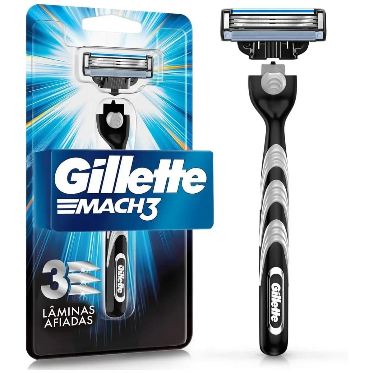Gillette Mach3 Aparelho de Barbear com 3 Lâminas 1 Unidade