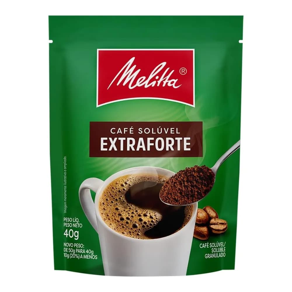 Café Solúvel Granulado Extraforte Melitta Sachê 40g