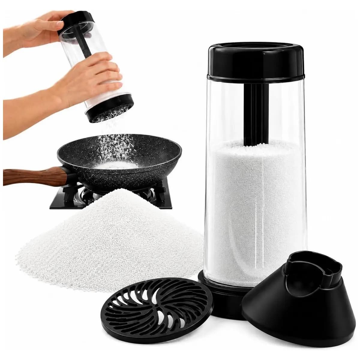 Tapioqueira Polvilhador para Tapioca – Peneira Manual para Farinha e Goma – Ideal para Tapioca, Panquecas e Receitas Saudáveis – Fácil de Usar e Limpar