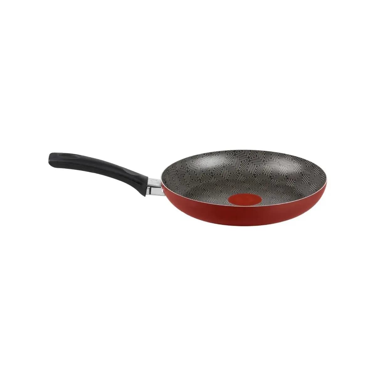 Frigideira Rochedo Facilita Vermelho 24cm com Antiaderente Resist - Limpa Fácil e Dura Mais, reforçado com partículas minerais, Thermo-Sinal e Cabos Reforçados