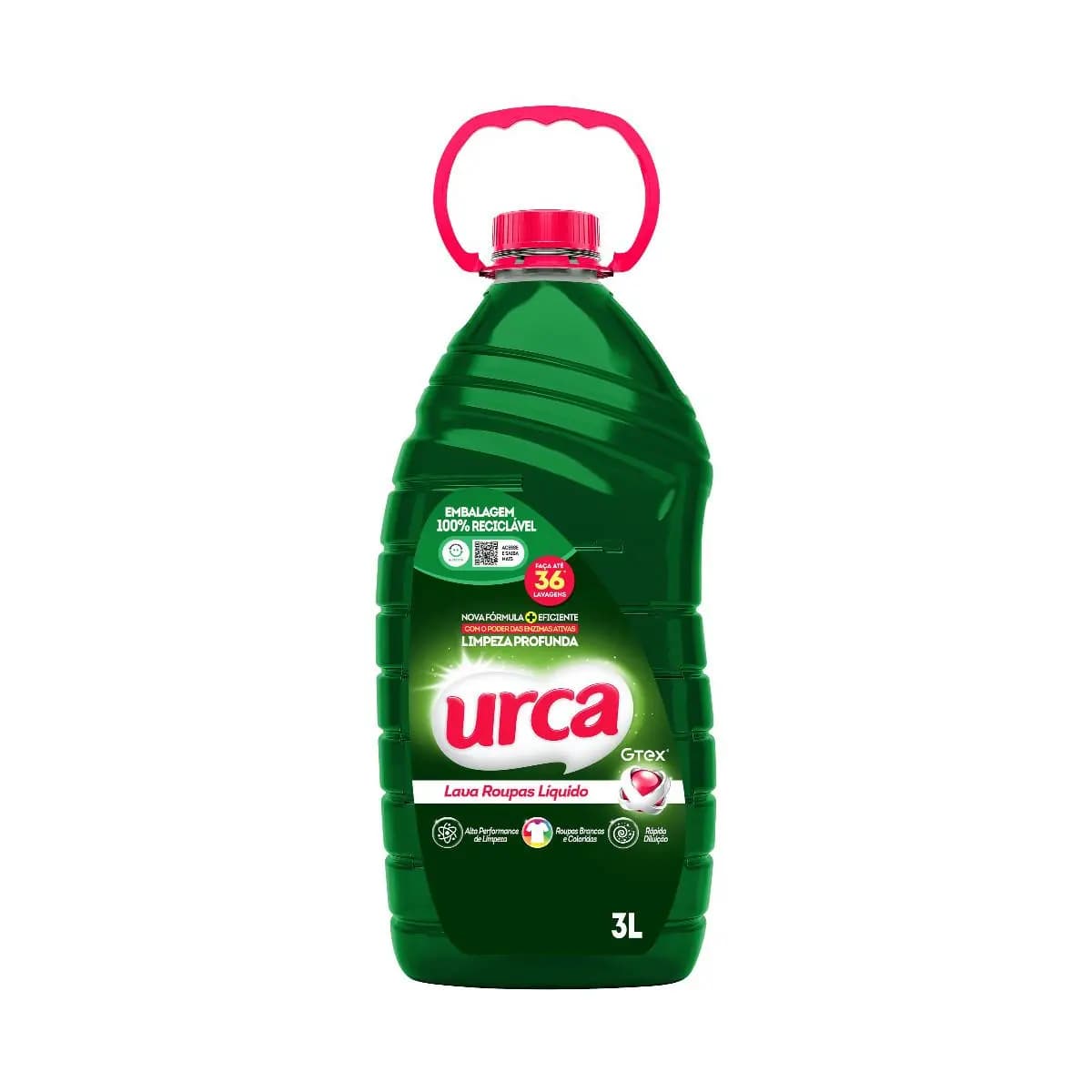 Lava Roupas Liquido Urca Verde - 3l
