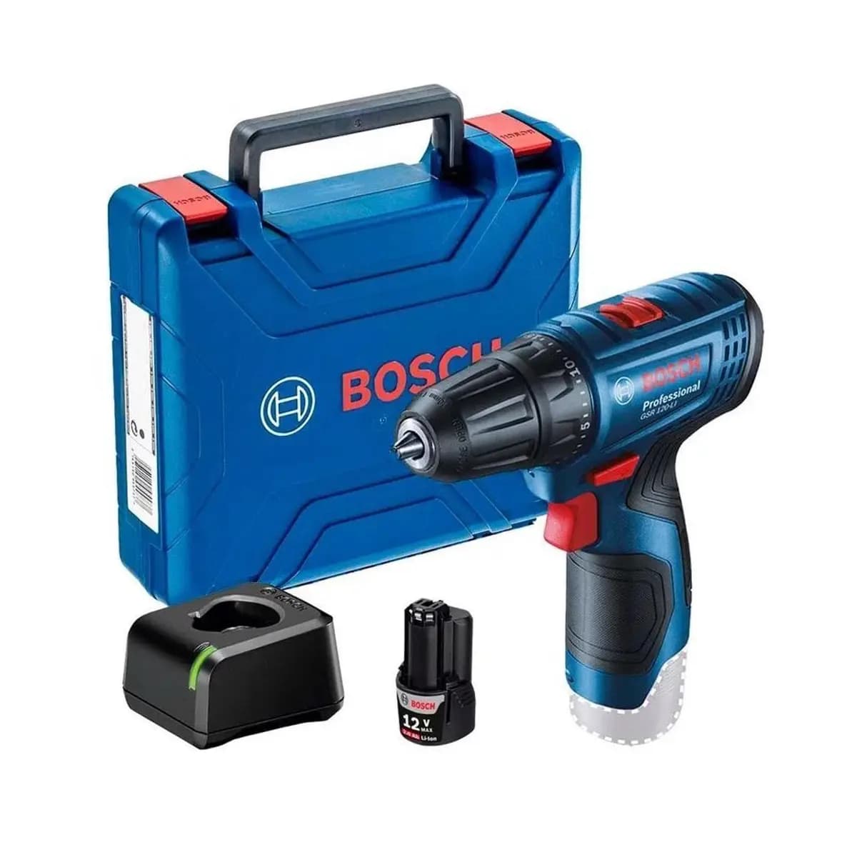 Parafusadeira e Furadeira à Bateria 12V GSR 120-LI com 1 Bateria e Maleta BOSCH Bivolt